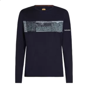Men Merino 200 Oasis LS Crewe Elevation Line