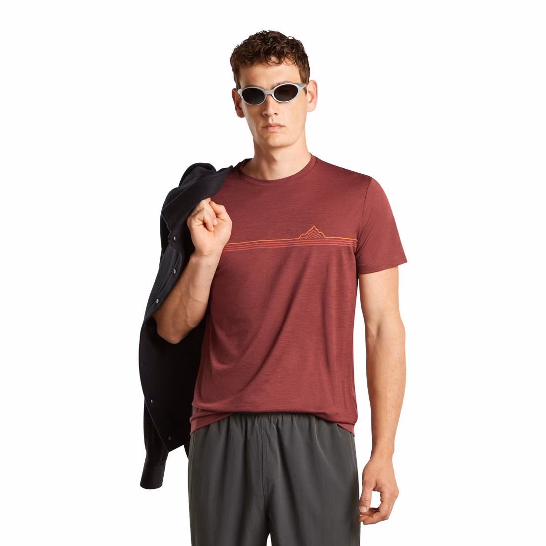 Men Merino 150 Tech Lite SS Tee Range Stripes – Bild 5
